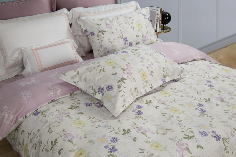 シンプルでエレガントな花柄コットン寝具4点セット --- ウェイニアン