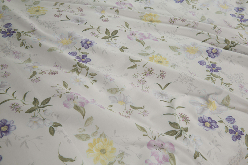 シンプルでエレガントな花柄コットン寝具4点セット --- ウェイニアン