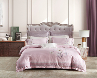 Роскошный комплект постельного белья из хлопка с розовым цветочным принтом --- ЮНЧАН