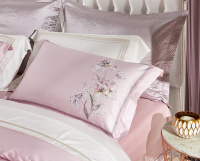 Роскошный комплект постельного белья из хлопка с розовым цветочным принтом --- ЮНЧАН