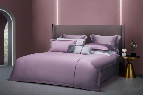 세련된 자수 코튼 침구 세트 --- 모둔