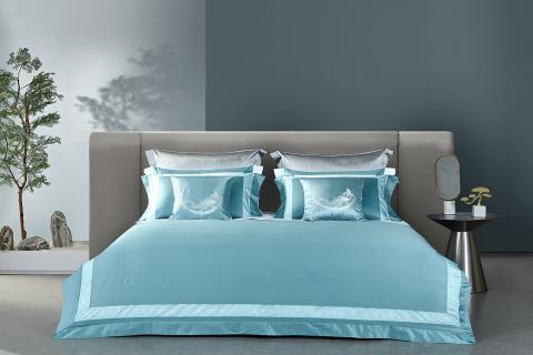 디지털 프린트 프리미엄 100% 코튼 침구 세트 --- 루위