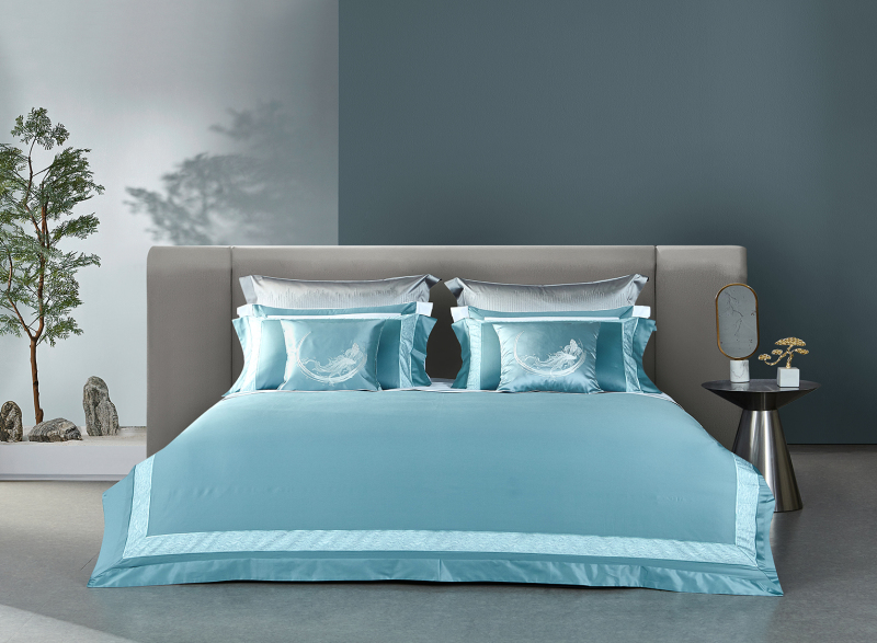 デジタルプリント 100%コットン寝具セット --- ルユ