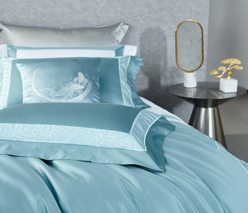 デジタルプリント 100%コットン寝具セット --- ルユ