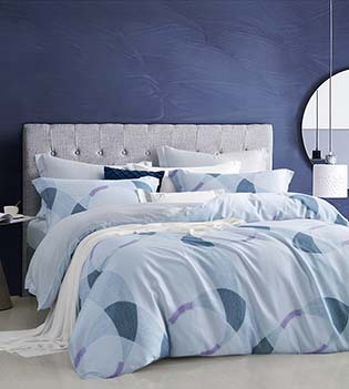 우아한 블루 컬러 코튼 침구 세트 --- 주란