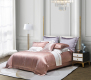 Luxury Floral Pink Jacquard Cotton Bedding Set --- MEIYAN