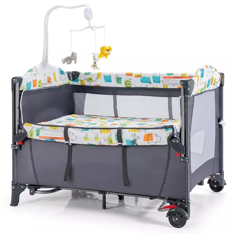 HBB Manufacturer Customized Baby Bedside Sleeper with Bassinet, U-Shaped Diaper