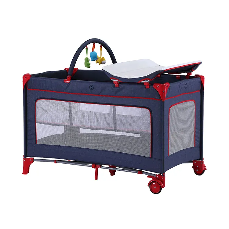 Baby crib Baby Playpen Hot Sale Baby Travel Cot With Changing Table Side storage bag