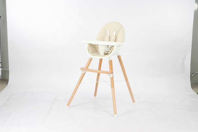Only B2B OEM ODM Service Baby Wooden Toddler Feeding Eat Dining High Chairs adjustable height