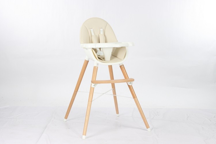Only B2B OEM ODM Service Baby Wooden Toddler Feeding Eat Dining High Chairs adjustable height