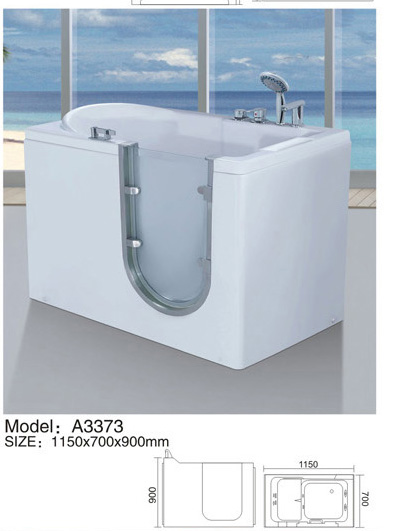 EUDOLA Low Entry Bathtub For Elderly