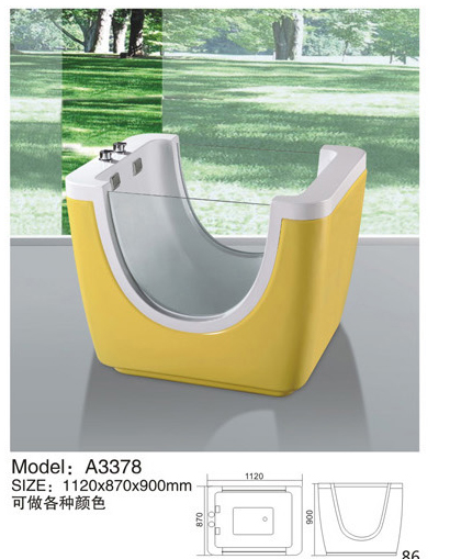 EUDOLA Yellow Bathtub For Elderly