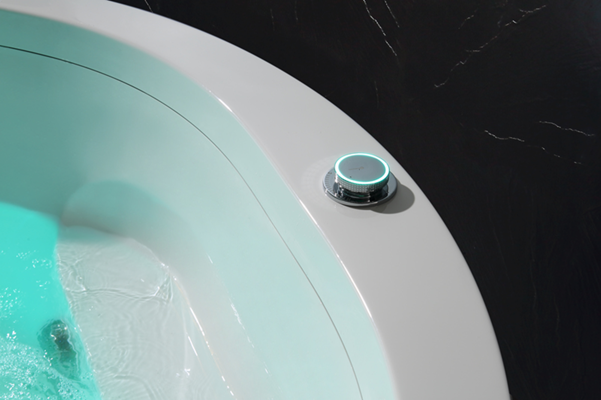 EUDOLA Modern Design Circular Waterfall Bathtub