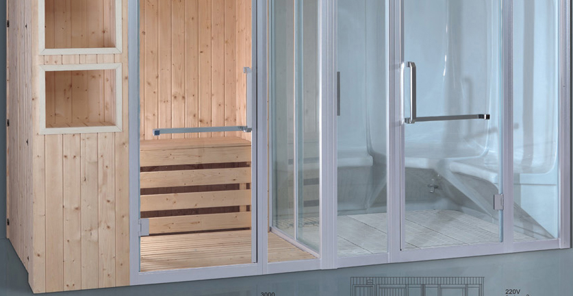 EUDOLA Dry And Wet Large Steam Room
