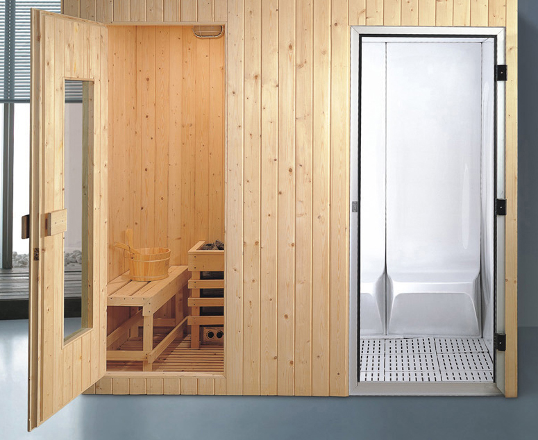 EUDOLA Dry And Wet Steam Room Double Compartment