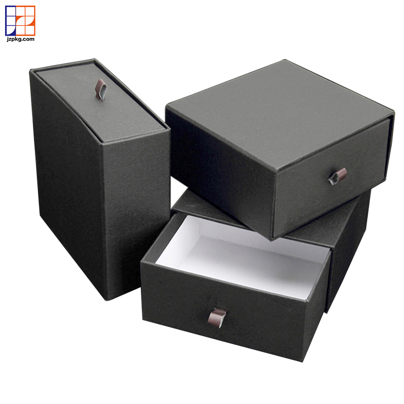 slide paper drawer box black with custom logo