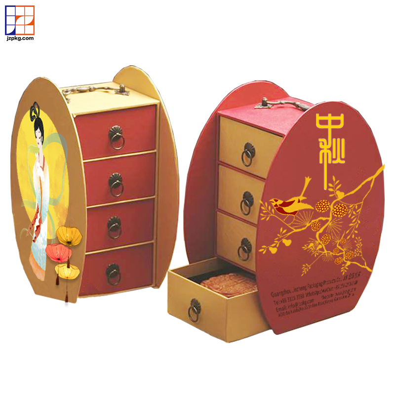 Empty 4 tier drawer sweet box premium food packaging