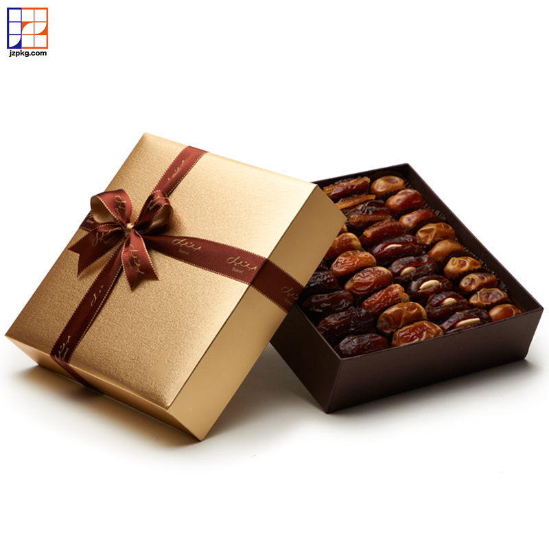 Custom printed paper food red dates chocolate gift boxes cardboard packaging