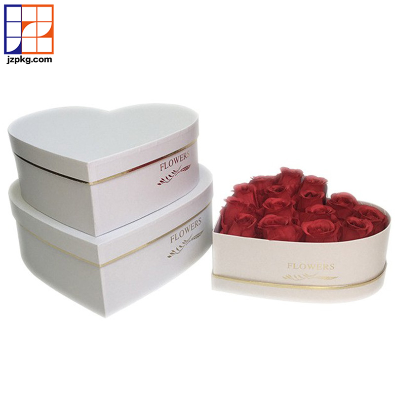 Nesting boxes set heart shaped florist packing flower box with custom logo