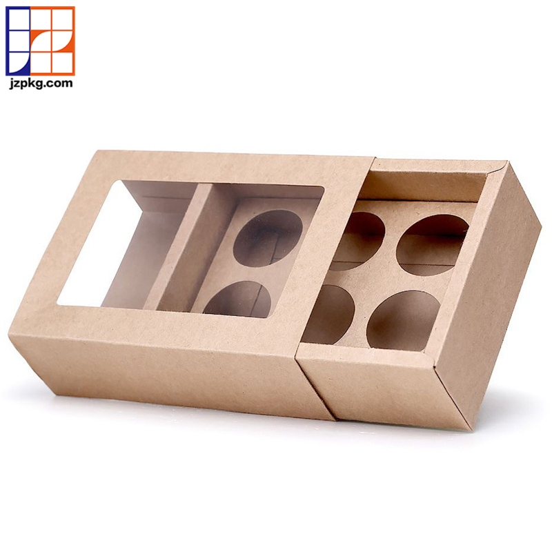 custom kraft cardboard with insert for small candle packaging
