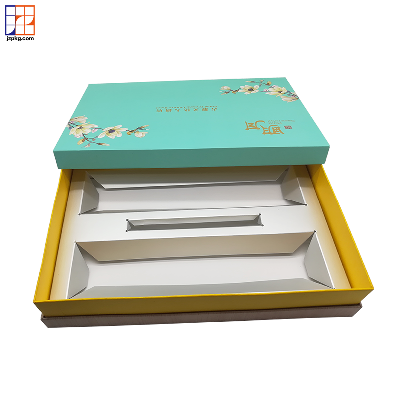 luxury design paper packaging mooncake box with paper
