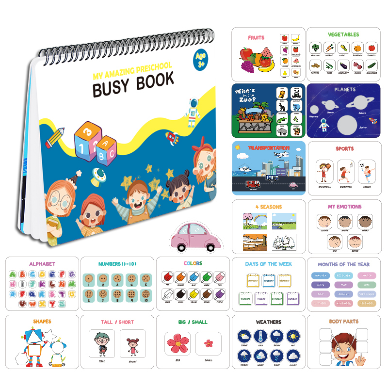 Custom Cartoon Montessori Busy book For Kids