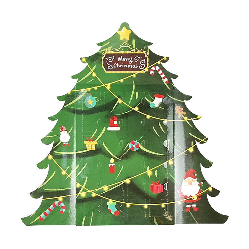 Custom 24 day packaging box advent calendar Christmas Tree Advent calendar