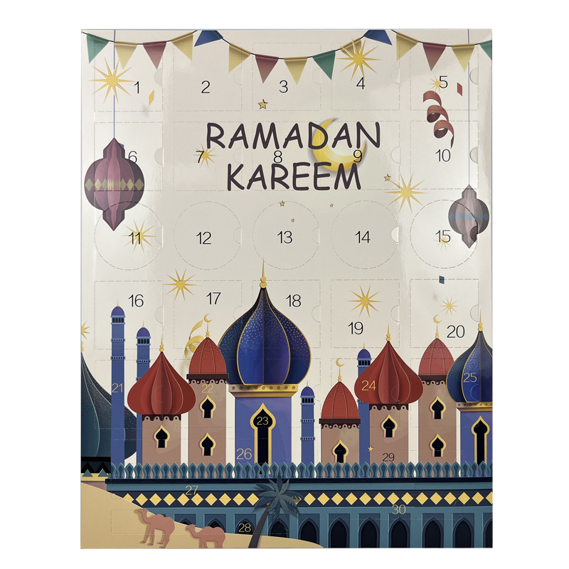 Custom 30 day packaging box advent calendar ramadan box