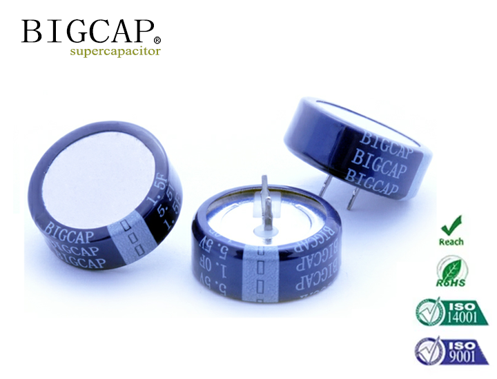 Application du supercondensateur de pile bouton de type V de 5,5 V