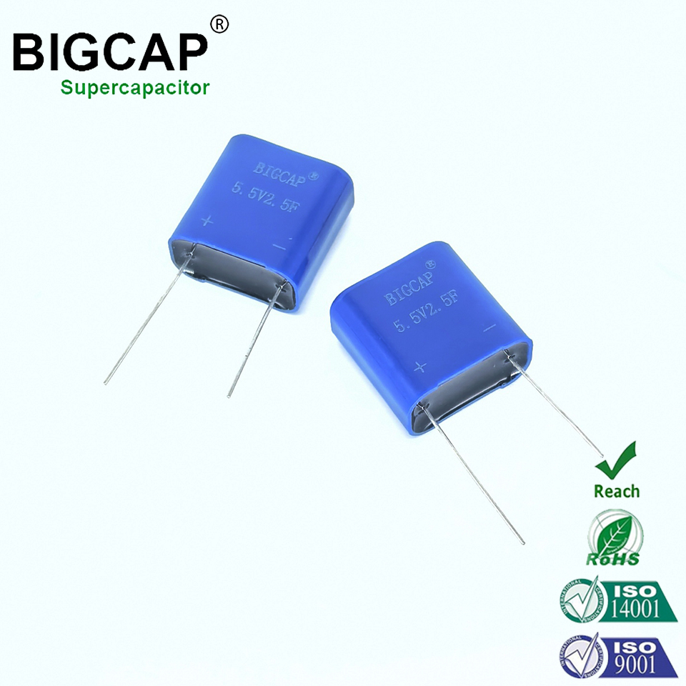 Supercondensador BIGCAP de respaldo de energía, antienvejecimiento y antihumedad, 5,5 V 2,5 F.