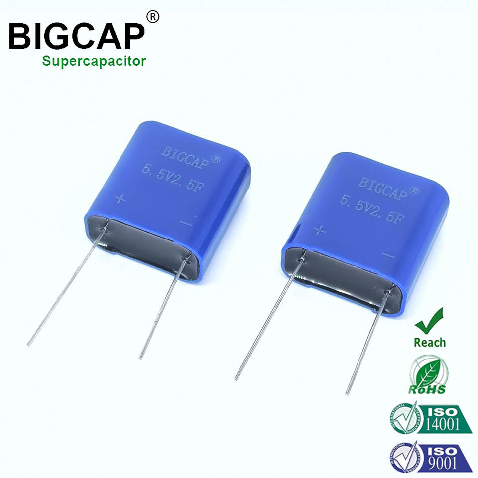 Supercondensador BIGCAP de respaldo de energía, antienvejecimiento y antihumedad, 5,5 V 2,5 F.