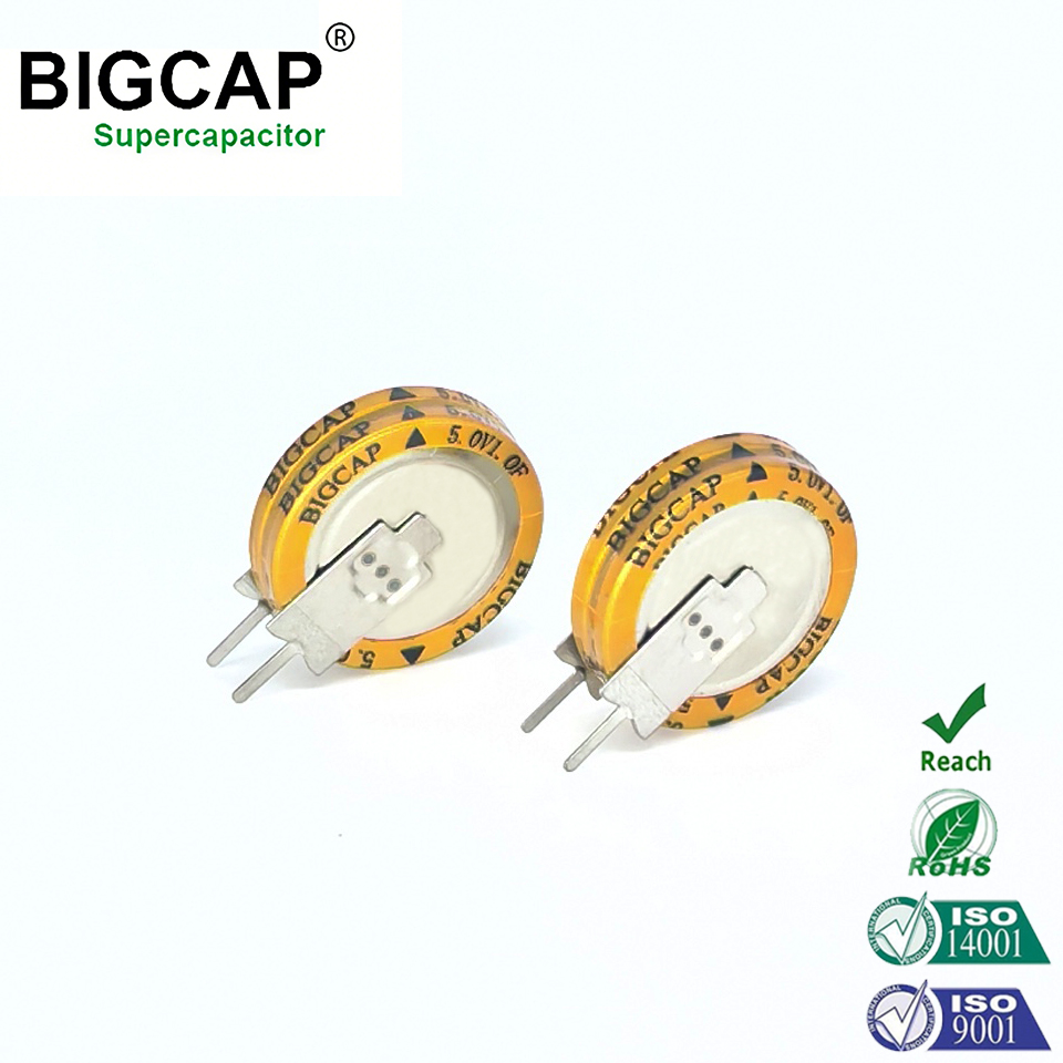 Supercondensateur BIGCAP à faible ESR et large plage de températures, type pile bouton, 5,0 V, 1,0 F