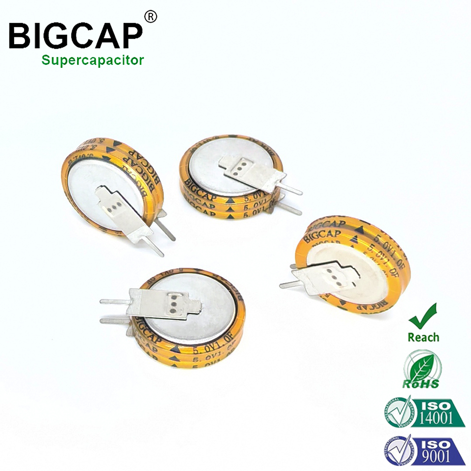 Supercondensateur BIGCAP à faible ESR et large plage de températures, type pile bouton, 5,0 V, 1,0 F