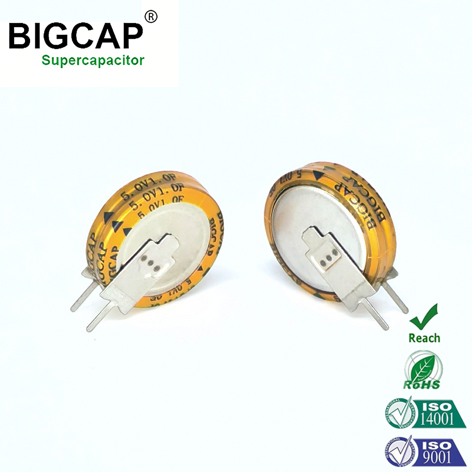 BIGCAP 저 ESR 광범위 온도 V형 코인 셀 슈퍼 커패시터 5.0V 1.0f