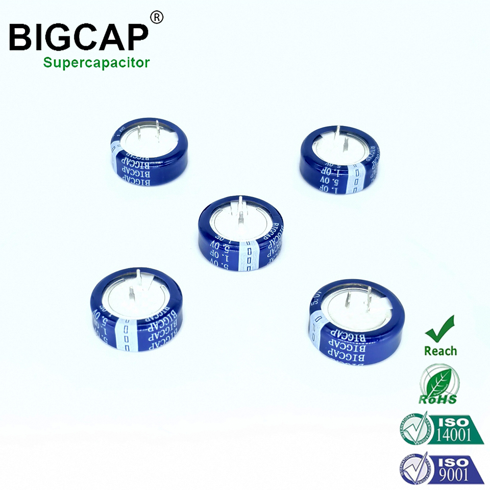 BIGCAP 안정적이고 내구성 뛰어난 Type-C 5.0V 1.0f 코인 셀 울트라커패시터