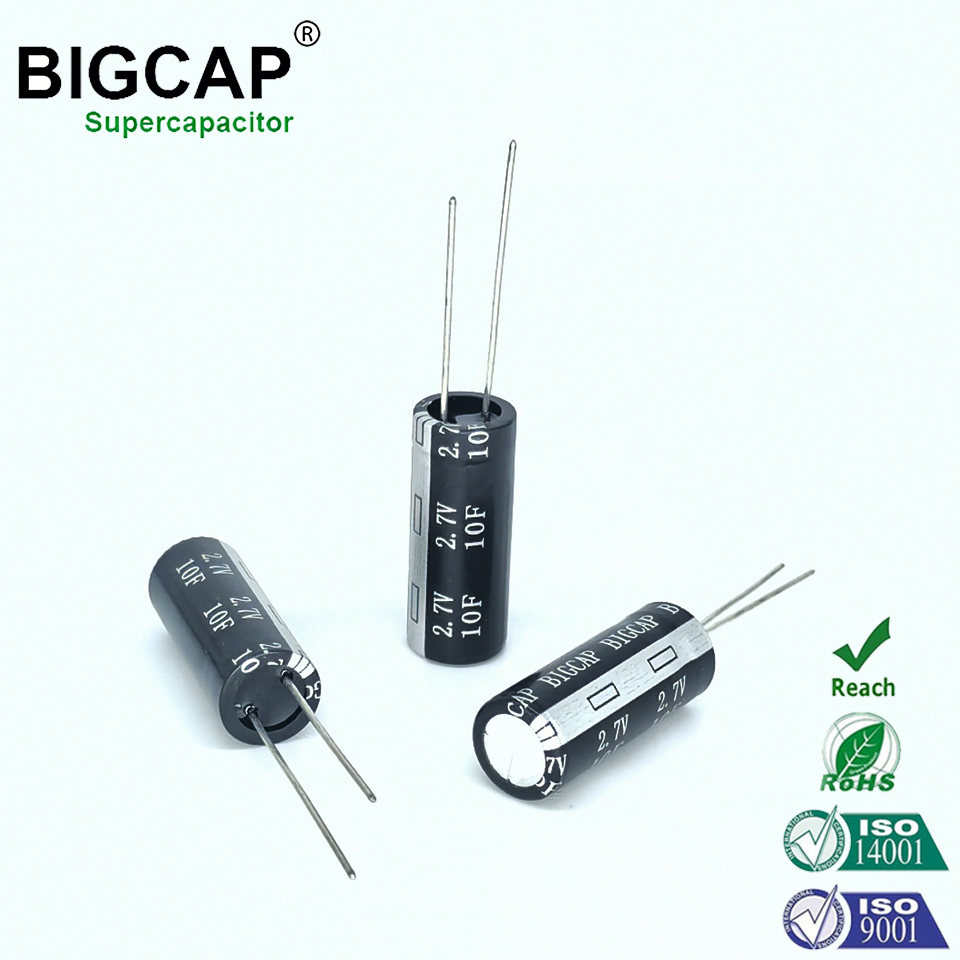 مكثف فائق من نوع Bigcap ذو لفات دقيقة، مغلف بإحكام، مقاوم للتسرب، 2.7 فولت، 10 فاراد