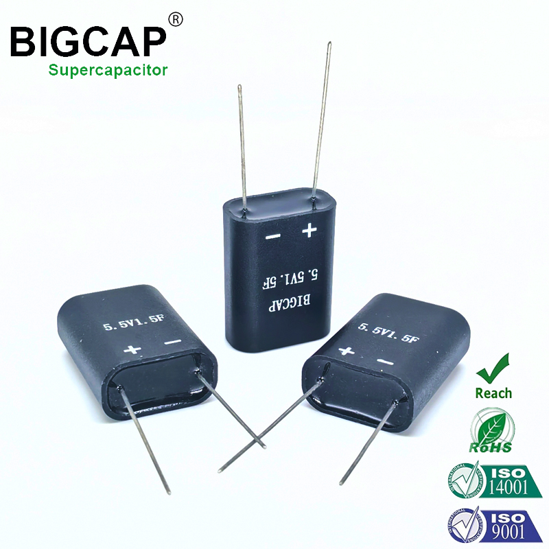 Supercondensador BIGCAP totalmente sellado, a prueba de humedad y anti-retorno, condensador de faradios de 5,5 V y 1,5 F.