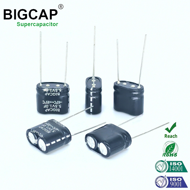 مكثف فائق مُدمج من سلسلة BIGCAP مقاوم لدرجات الحرارة العالية، 5.5 فولت، 1.0 فاراد، مُصمم للعدادات الذكية