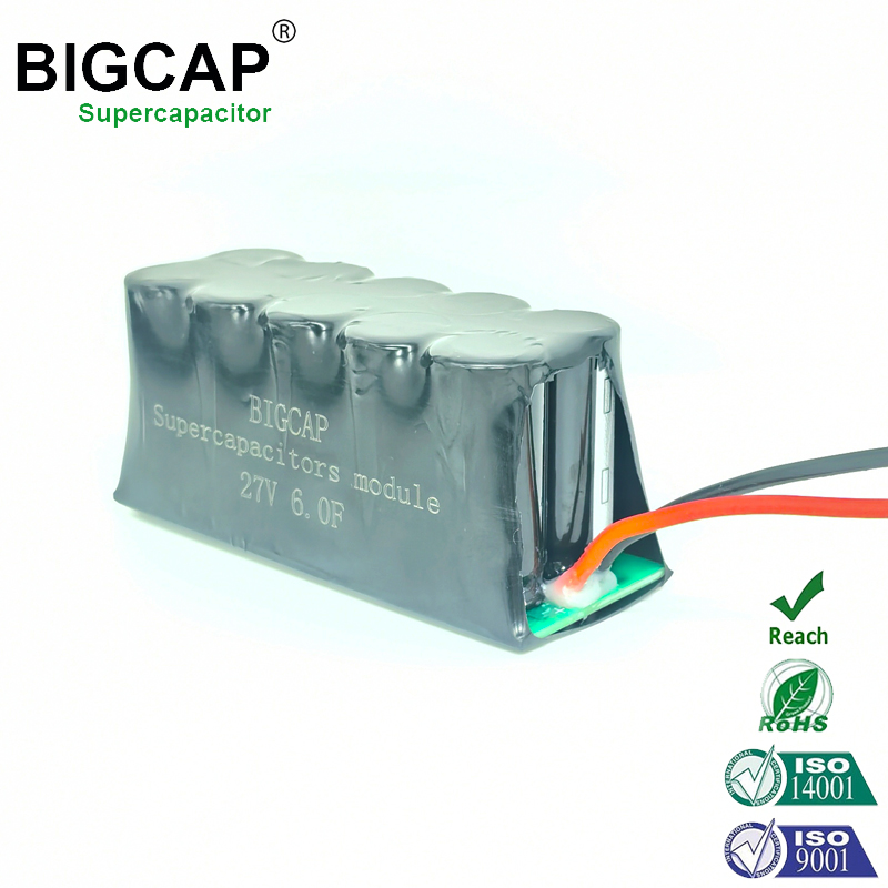 Vysoce výkonný válcový superkondenzátorový modul BIGCAP řady 15V/27V/63V 6f/28f/50f