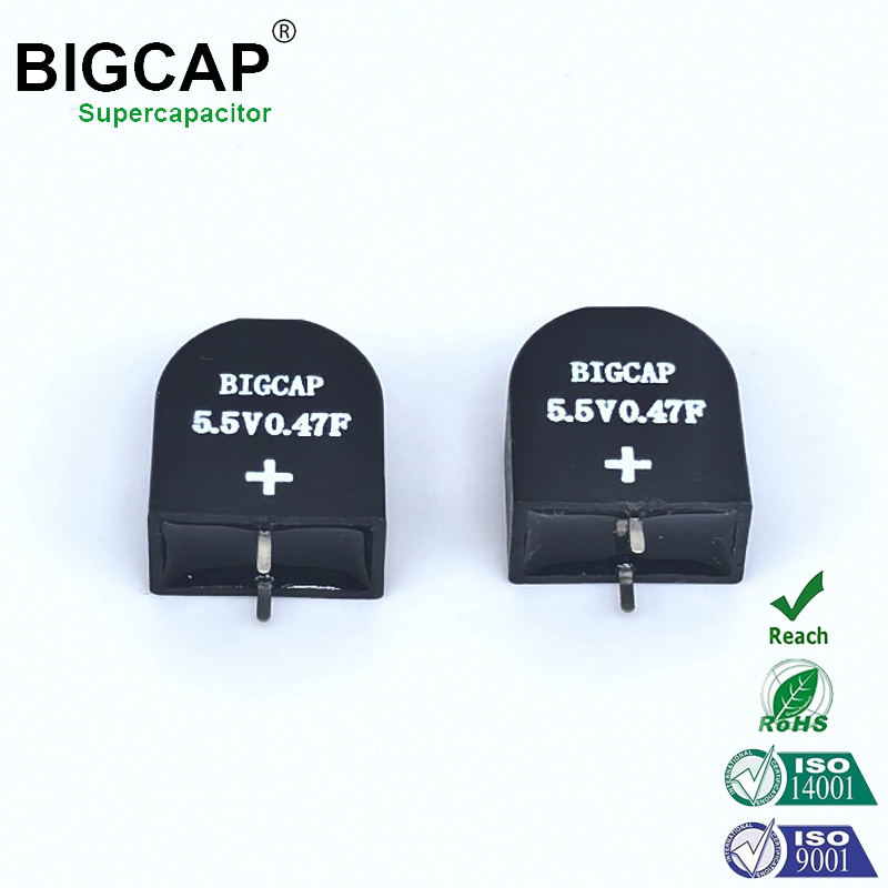 완전 밀폐형 누액 방지 5.5V 0.47f BIGCAP 코인 셀 슈퍼 커패시터