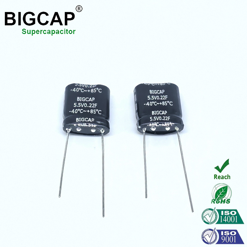 Supercapacitor BIGCAP Ultracapacitor de 0,22f 5,5V em série, resistente a altas temperaturas, para medidores inteligentes.