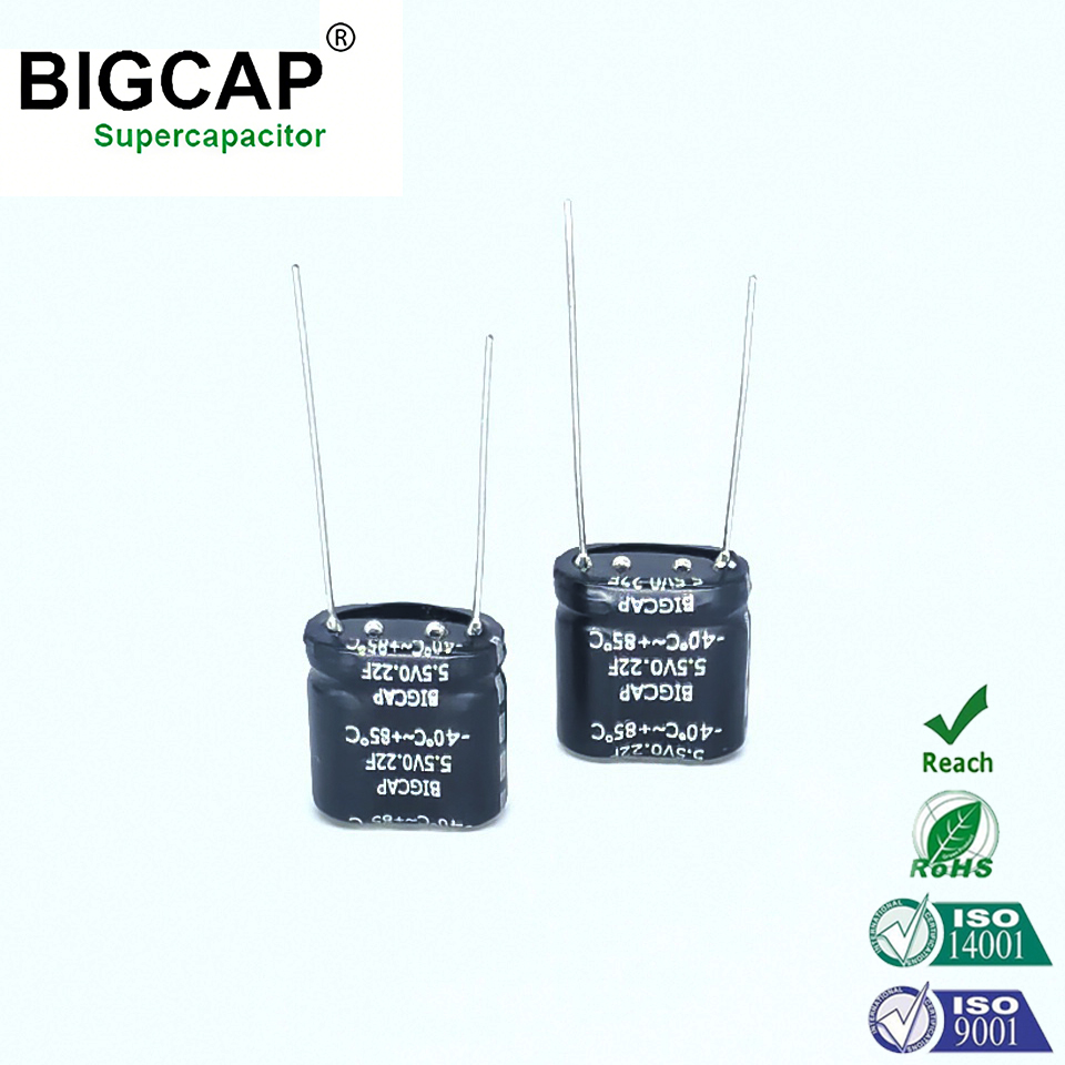 BIGCAP 고온 내성 직렬 결합형 0.22f 5.5V 슈퍼커패시터 (스마트 미터용)