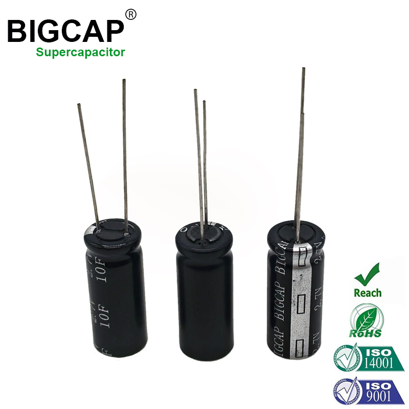 Supercapacitor de alta tensão BIGCAP de 2,7 V/3,0 V com enrolamento único para backup de energia.