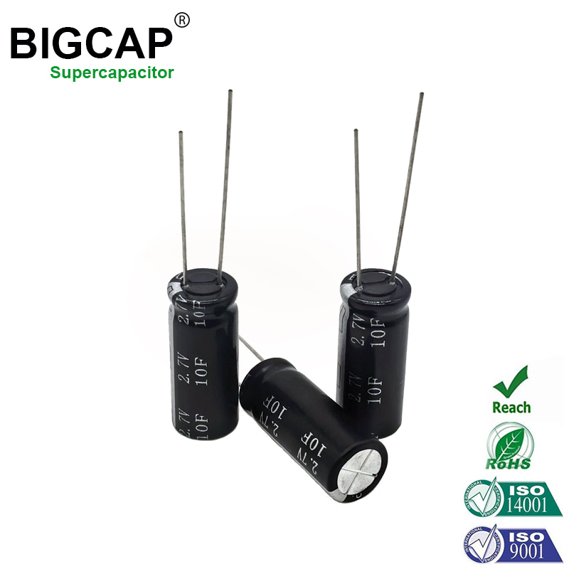 Condensador supercondensador de alto voltaje de 2,7 V/3,0 V con bobinado simple y respaldo de energía BIGCAP Farad