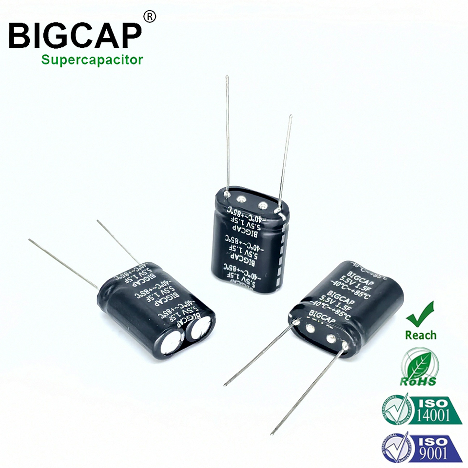 Bigcap Supercapacitor High Temperature Resistant 5.5V 1.5f Combined Super Capacitors In Series