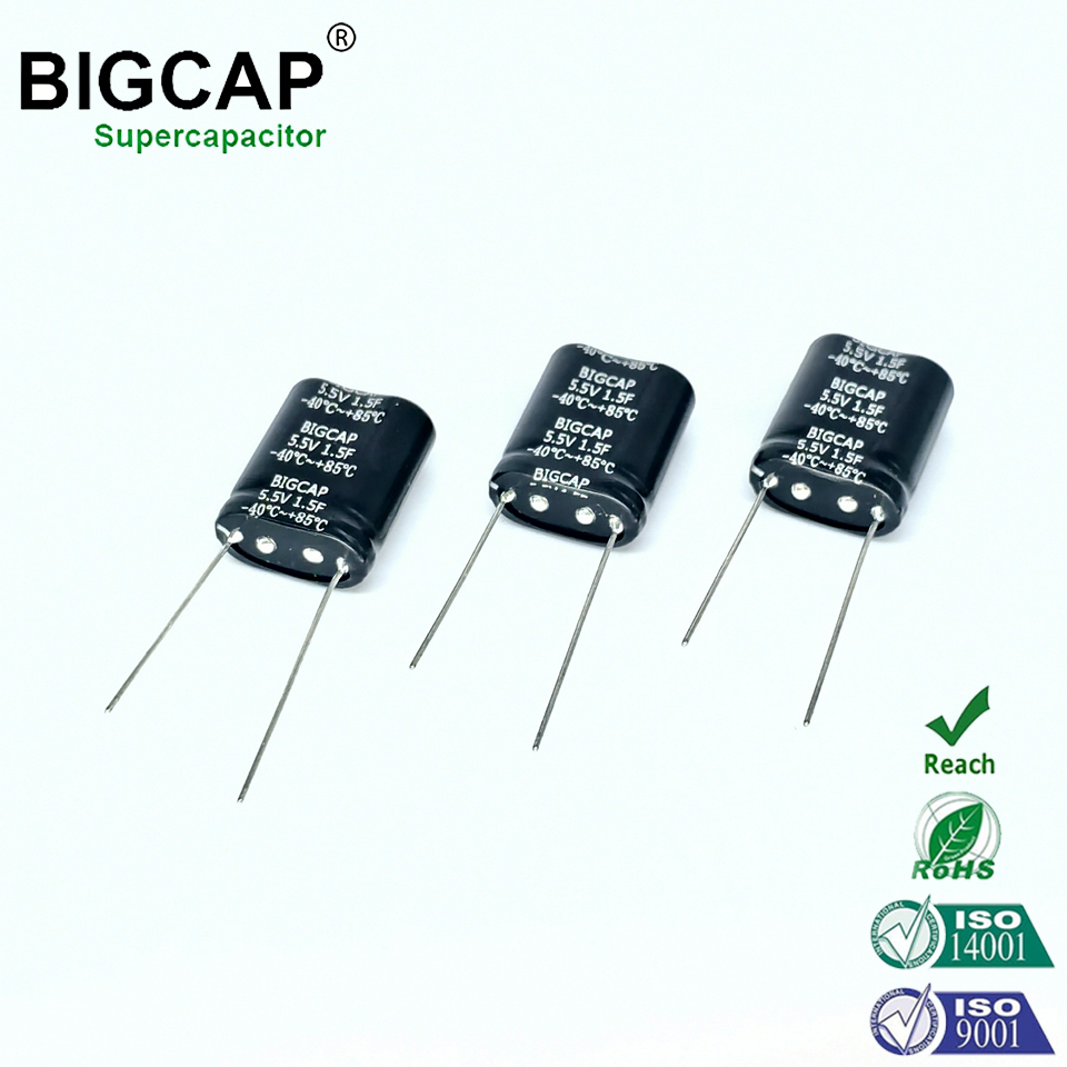 Bigcap Supercapacitor High Temperature Resistant 5.5V 1.5f Combined Super Capacitors In Series