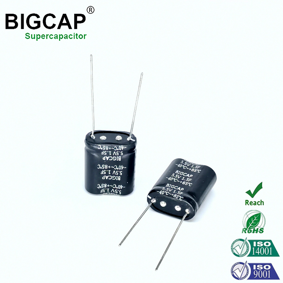 Bigcap Supercapacitor High Temperature Resistant 5.5V 1.5f Combined Super Capacitors In Series