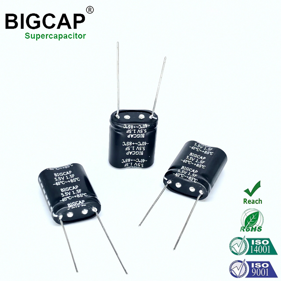Bigcap Supercapacitor High Temperature Resistant 5.5V 1.5f Combined Super Capacitors In Series