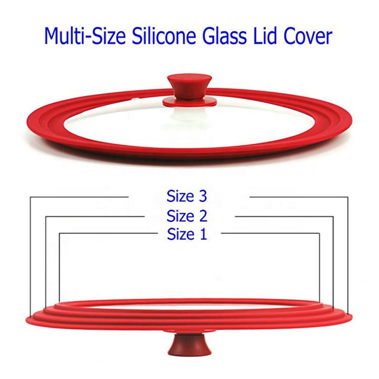 Universal Silicone Tempered Glass Lids