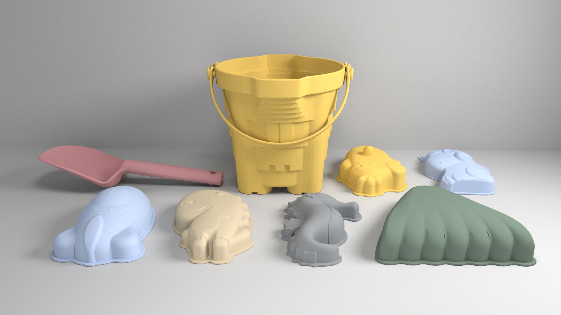 Portable Silicone Sand Bucket Toys